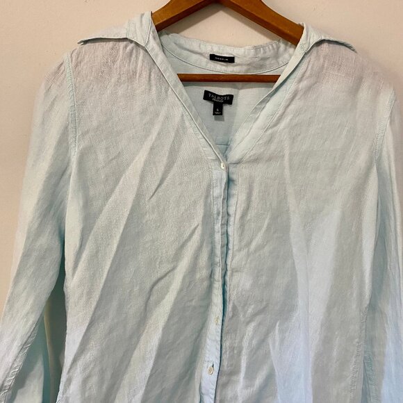 Talbots Linen Button Down - Picture 3 of 6